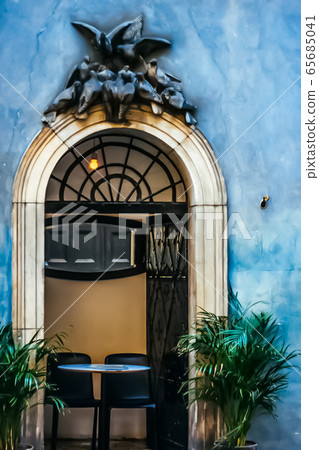 Exterior facade of classic building in the European city, architecture and design Exterior facade of classic building in the European city, architecture and design 65685041