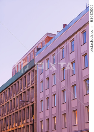 Exterior facade of classic building in the European city, architecture and design 65685063