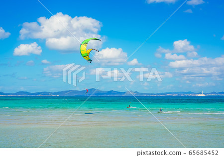 Okinawa sea and kite surfing Okinawa sea and kite surfing 65685452