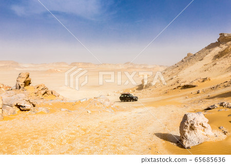 White Desert at Farafra in the Sahara of Egypt. Africa. White Desert at Farafra in the Sahara of Egypt. Africa. 65685636
