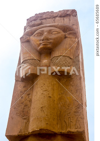 Hatchepsut Temple. The Tombs of the Nobles, located on the West Bank cliffs used to be where Elephantine islands governors. Egypt, Africa. 65685689