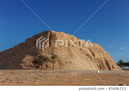 ABU SIMBEL, EGYPT.The twin temples were originally carved out of the mountainside  65686133