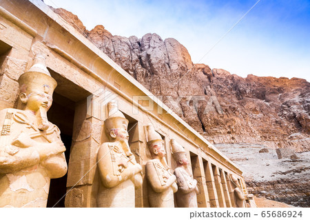 Hatchepsut Temple. The Tombs of the Nobles, located on the West Banks cliffs used to be where Elephantine islands governors. Egypt, Africa. Hatchepsut Temple. The Tombs of the Nobles, located on the West Banks cliffs used to be where Elephantine islands governors. Egypt, Africa. 65686924