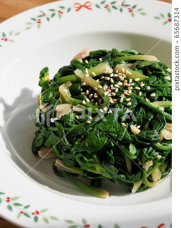 韓國料理菠菜，小菜 65687314