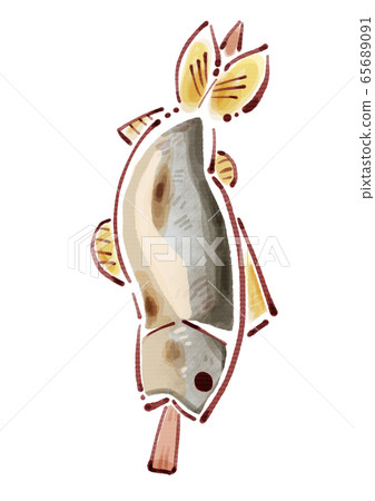 插圖烤香魚 65689091