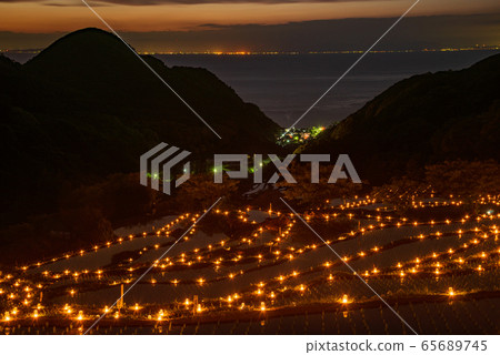 [Shizuoka Prefecture Matsuzaki Town] Ishibe terraced rice fields, Ishibe lights, candle night 65689745