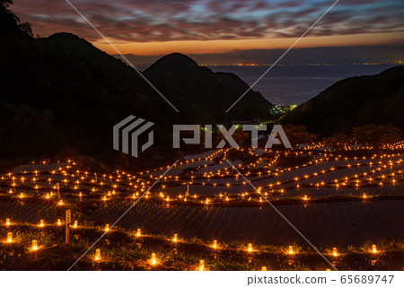 [Shizuoka Prefecture Matsuzaki Town] Ishibe terraced rice fields, Ishibe lights, candle night 65689747