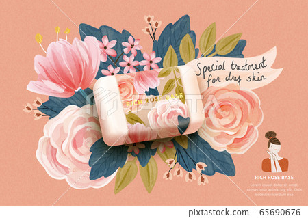 Ad template for cosmetic product 65690676