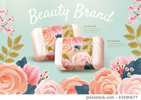 Ad template for cosmetic product 65690677