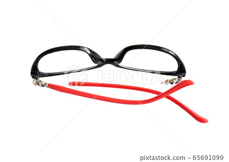 Broken glasses on white background. The concept of 65691099
