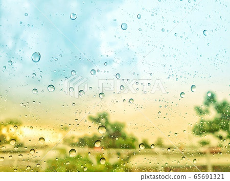 Rainy day background with copy space Rainy day background with copy space 65691321