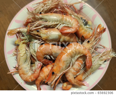 group of decorated cooked nature fresh shellfish shrimp from Thai seafood restaurant fresh gourmet market, food stylist backgrounds, delicious smelling group of decorated cooked nature fresh shellfish shrimp from Thai seafood restaurant fresh gourmet market, food stylist backgrounds, delicious smelling 65692306