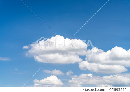 White clouds floating in the deep blue sky 65693311