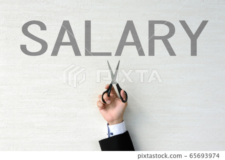 Image of salary cut 65693974