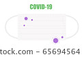 Vector illustration of coronavirus and mask 65694564