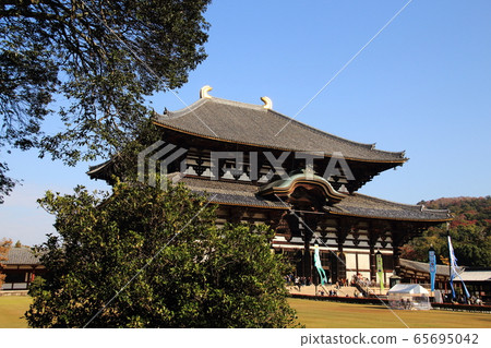 東大寺,大佛堂,佛教大佛,屋頂的蓋爾, 東大寺,大佛堂,佛教大佛,屋頂的蓋爾, 65695042