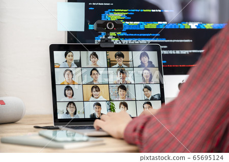 Online meeting remote work image Online meeting remote work image 65695124