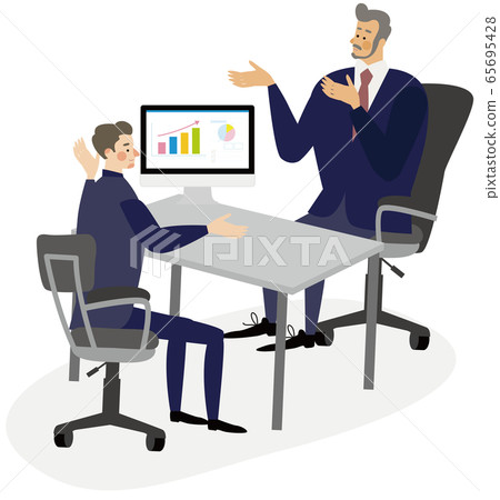 Interview business scene illustration vector 65695428
