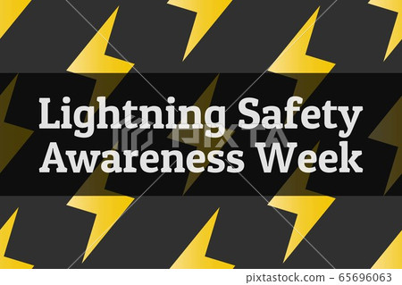 lightning Safety Awareness Week concept. Template for background, banner, card, poster with text 65696063