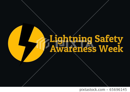 lightning Safety Awareness Week concept.... - Stock Illustration ...