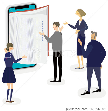E-book electronic dictionary search illustration vector 65696183
