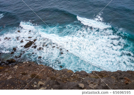Cliffs and ocean aerial view in Santo Antao Cliffs and ocean aerial view in Santo Antao 65696595