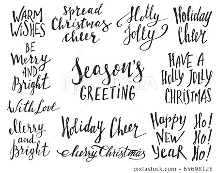 Merry Christmas Lettering Design. Greeting text. 65698128