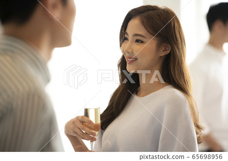 Business, party, men and women Business, party, men and women 65698956