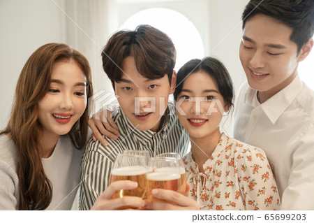 Business, man and woman, party Business, man and woman, party 65699203