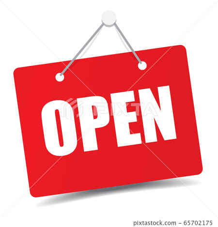 Business "open" door signage for unlock promotion 65702175