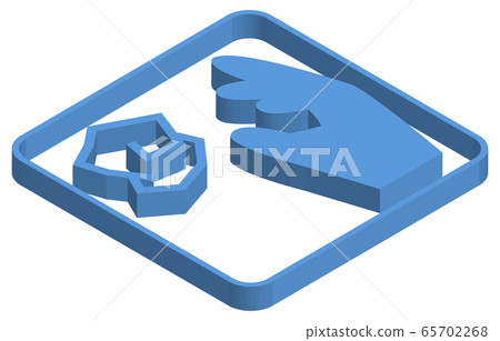 Blue isometric illustration of rubbish dump Blue isometric illustration of rubbish dump 65702268
