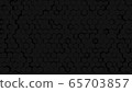 Deep dark Hexagonal cell texture. Honeycomb black  65703857