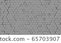 Grey Hexagonal cell texture. Honeycomb on neutral 65703907