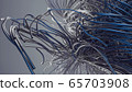 Aluminum pipes abstraction. 3d Steel Tubes design 65703908
