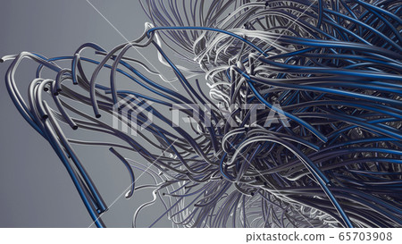 Aluminum pipes abstraction. 3d Steel Tubes design Aluminum pipes abstraction. 3d Steel Tubes design 65703908