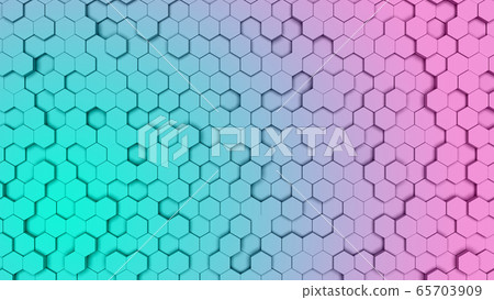 Gradien purple and cyan Hexagonal cell seamless Gradien purple and cyan Hexagonal cell seamless 65703909
