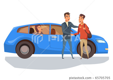 Automobile purchase flat vector illustration Automobile purchase flat vector illustration 65705705