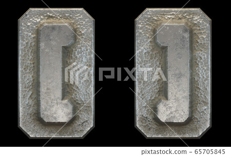 Set of symbols left and right square bracket made of industrial metal on black background 3d Set of symbols left and right square bracket made of industrial metal on black background 3d 65705845
