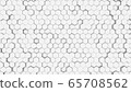 White Hexagonal cell texture. Honeycomb 65708562