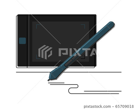 Graphic tablet and and Stylus detailed icon vector graphic illustration Graphic tablet and and Stylus detailed icon vector graphic illustration 65709018