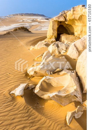White Desert at Farafra in the Sahara of Egypt. Africa. White Desert at Farafra in the Sahara of Egypt. Africa. 65710380