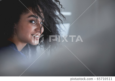 Portrait of pretty woman that demonstrating her emotions Portrait of pretty woman that demonstrating her emotions 65710511