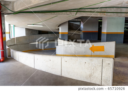 Underground parking for cars view from the Underground parking for cars view from the 65710926