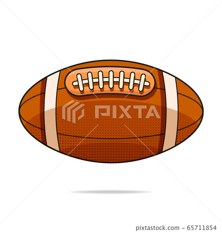 American Football Ball Isolated On A White American Football Ball Isolated On A White 65711854