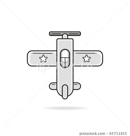 Aircraft. Top View. Vector Illustration. Eps 10, Aircraft. Top View. Vector Illustration. Eps 10, 65711855
