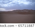 Dawn in the Sahara Desert. 65711887