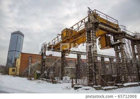Abandoned territory of the aircraft factory. Abandoned territory of the aircraft factory. 65712008