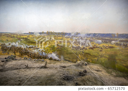 Panorama of the Battle of Borodino by artist Franz Panorama of the Battle of Borodino by artist Franz 65712570