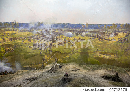 Panorama of the Battle of Borodino by artist Franz Panorama of the Battle of Borodino by artist Franz 65712576