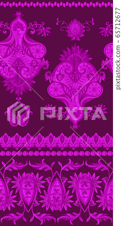 Seamless pattern, background with traditional paisley. 65712677